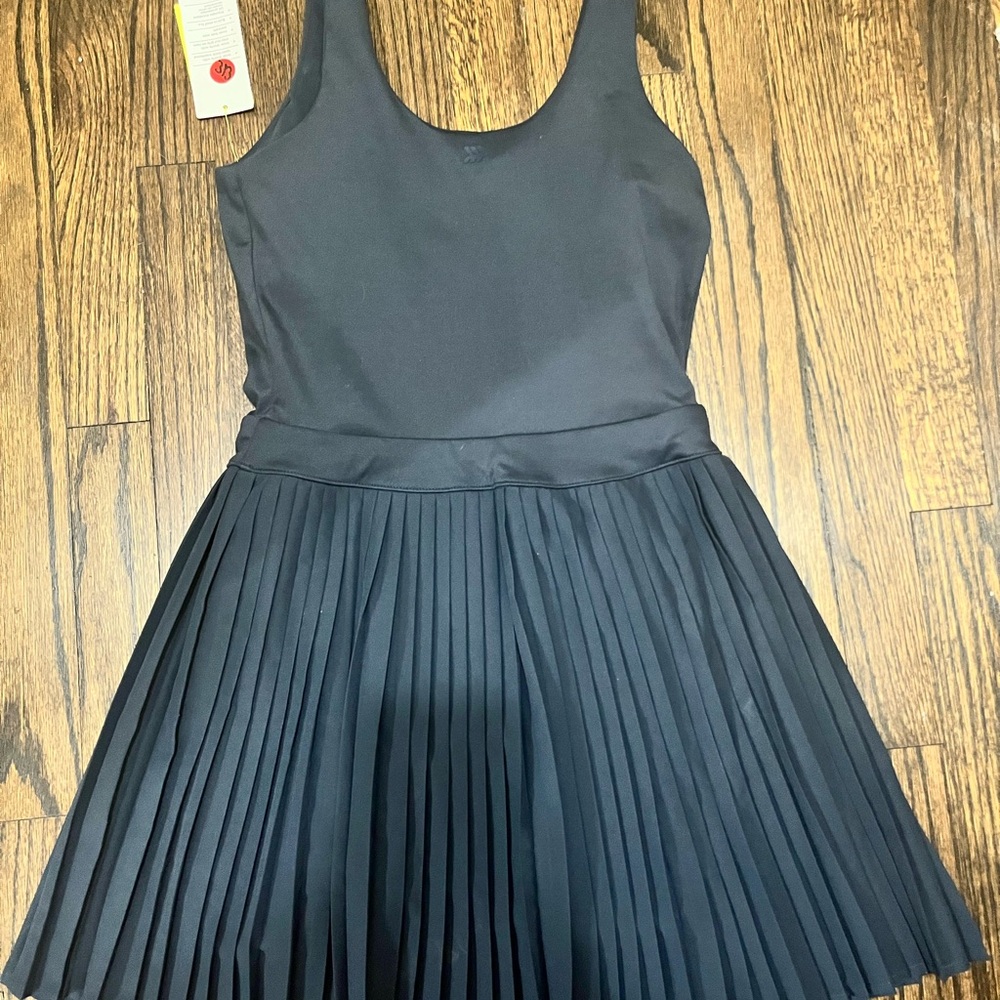 NWT All in Motion Navy Blue Pleated Active Dress Scoop Neck Size S